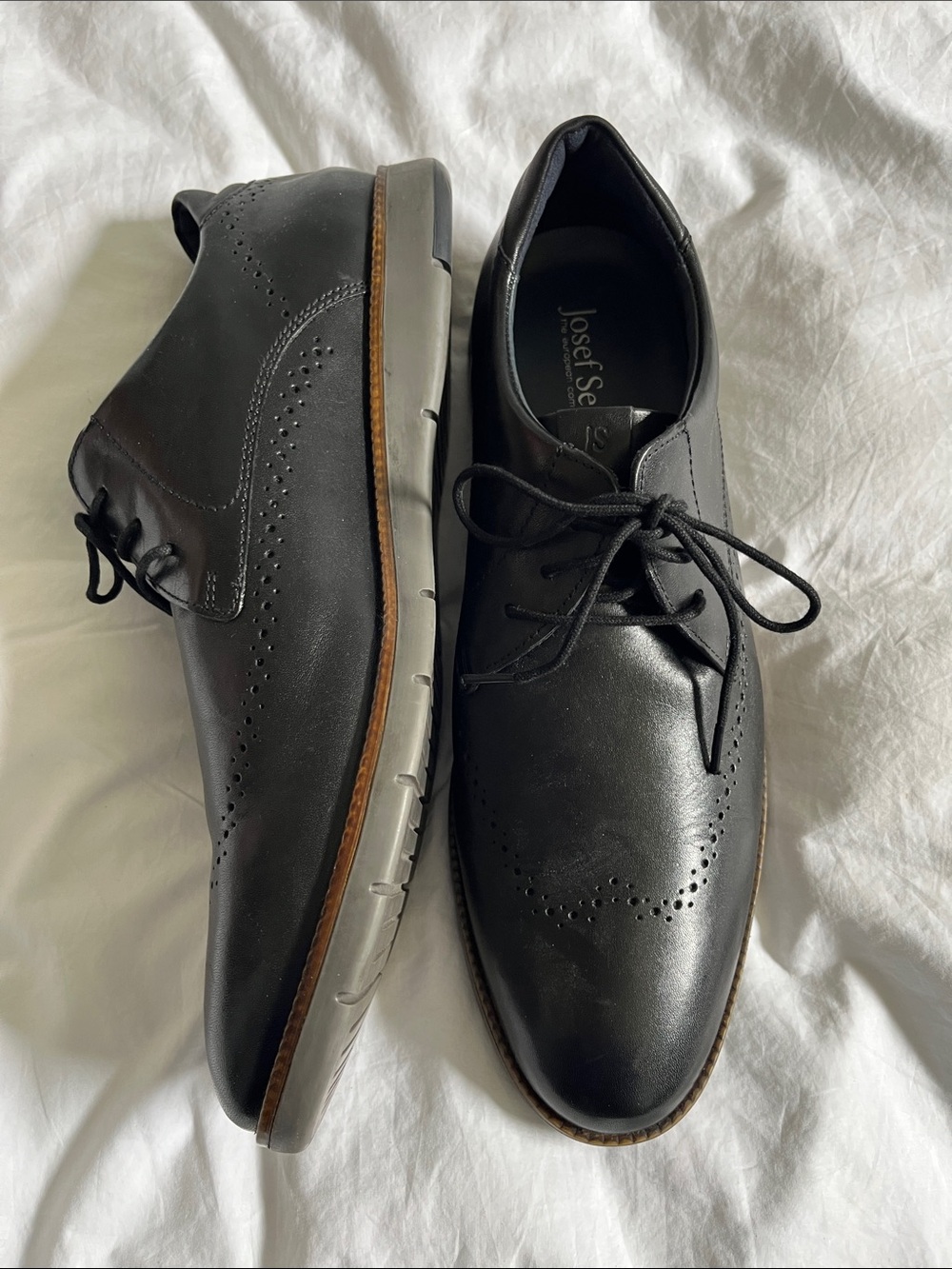 Josef Seibel Tyler 33 Men’s size 47-13-13.5 men's black Oxford shoes